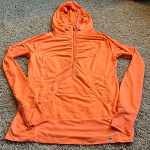 Tangerine half zip pullover